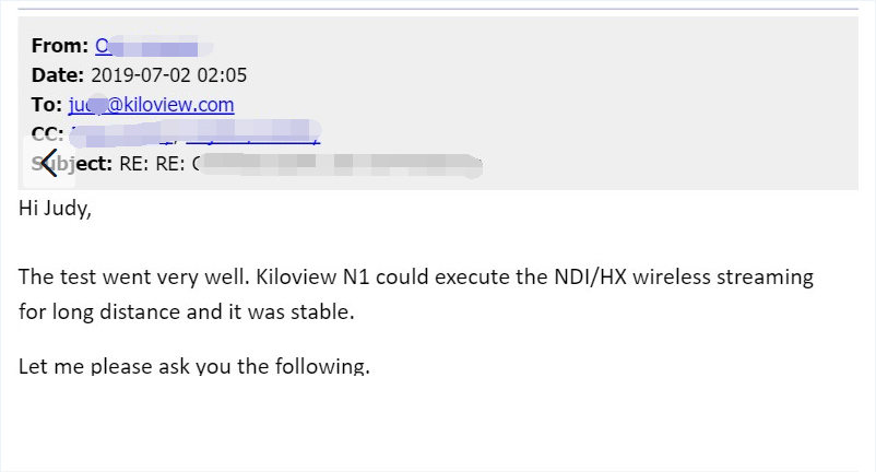 NDI HX传输稳定性好评