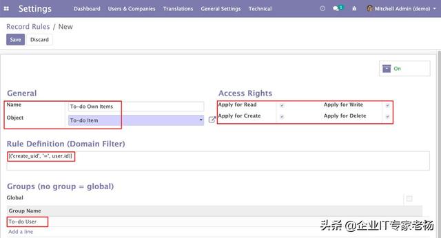 Odoo v12 开发者模式快速入门