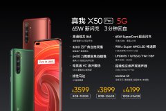 realme真我X50 Pro 5G国内发布：主推65W闪充，价格极具竞争力