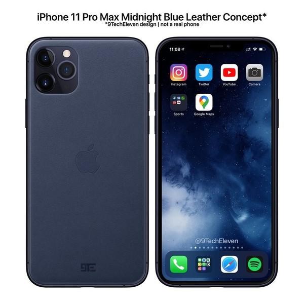 iPhone 11 Pro Max午夜蓝渲染图曝光 2020年新潮流？