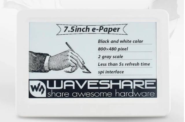 无需电池的显示屏，支持2.13，4.2和7.5英寸