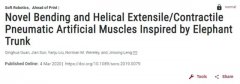 哈工大造出柔性机器人，人造肌肉能和象鼻一样灵活了！