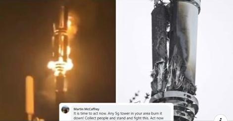冠状病毒是由5G辐射引发？英国一些民众深信不疑，开始焚烧5G基站