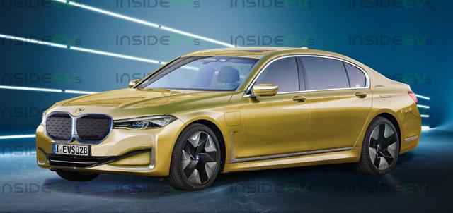 宝马i7效果图发布，纯电动续航超650km，对标奔驰EQS