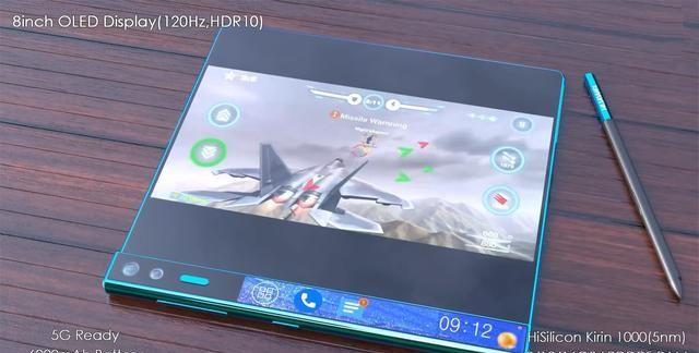 华为MateX2概念图：双屏幕前后6镜头，屏下指纹识别带手写笔