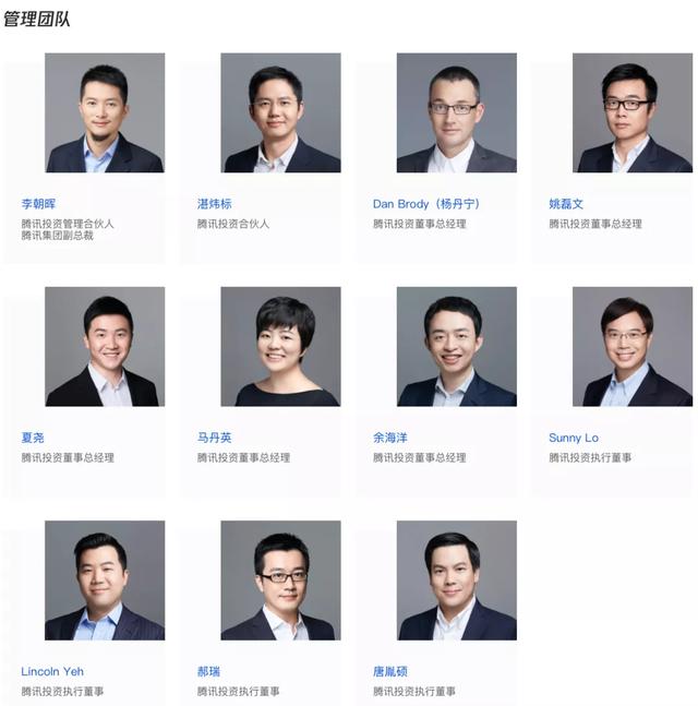 腾讯投资官网正式上线，核心管理团队首次集体对外亮相