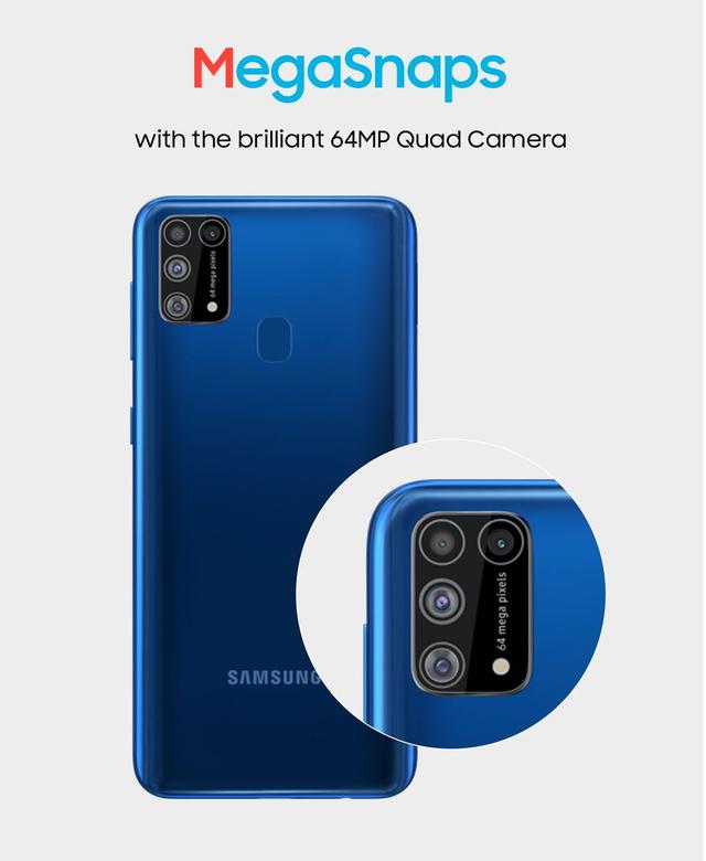 6000mAh电池+矩形四摄相机，三星Galaxy M31曝光