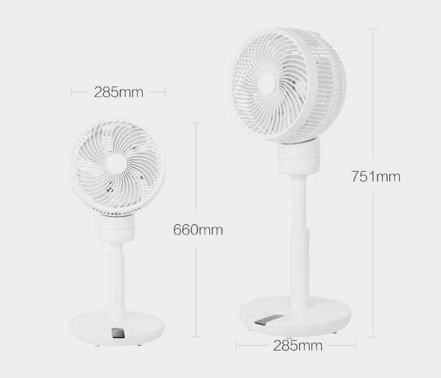 家奈AI智能空气循环电风扇，AI智能网速调节，广域送风