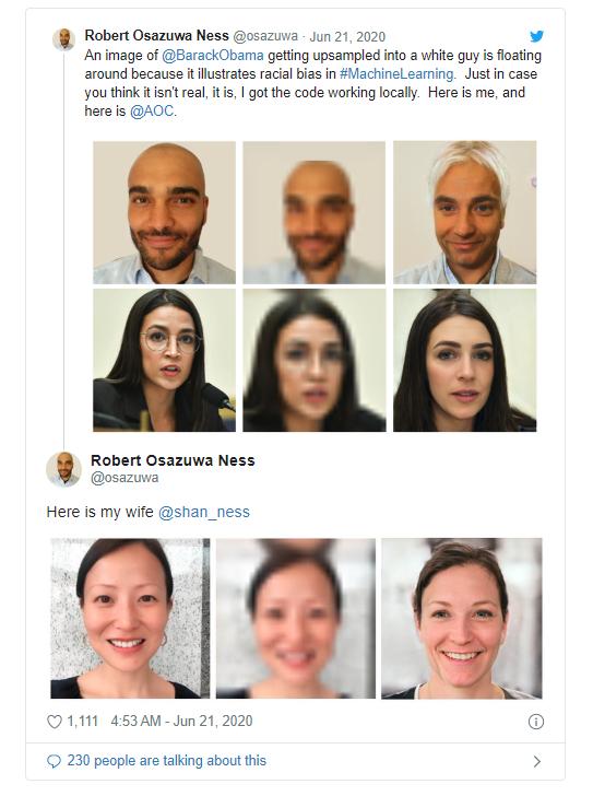 外媒：将奥巴马照片变成白人照片的机器学习工具或能揭示什么是AI偏见