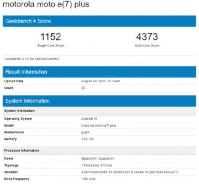摩托罗拉新机现身GB，内存是前代两倍