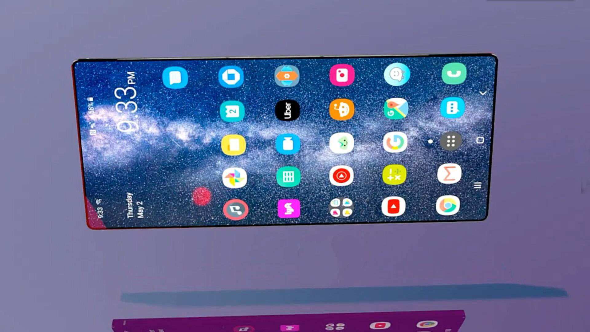 华为Mate40Pro概念图:横排5镜头配直面全屏