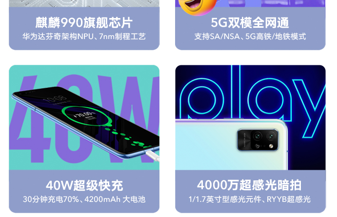 两千档买到麒麟990旗舰，4200mAh和40W快充，满意