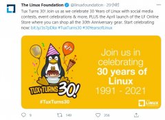 Linux 小企鹅标志 “Tux”30 岁，官方发布庆祝海报