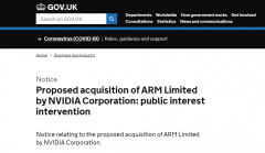 英伟达400亿美元收购ARM困难重重 英国以国家安全为由出手干预
