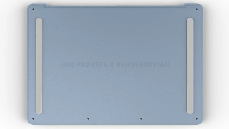 重大设计变更,苹果新一代七彩 MacBook Air 渲染图曝光:白色键盘 + 触控板变小