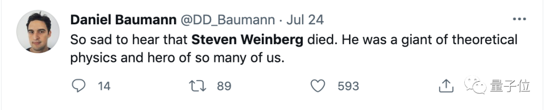 88 岁物理学泰斗温伯格去世,霍金《时间简史》受他启发