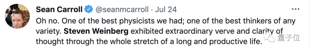 88 岁物理学泰斗温伯格去世,霍金《时间简史》受他启发