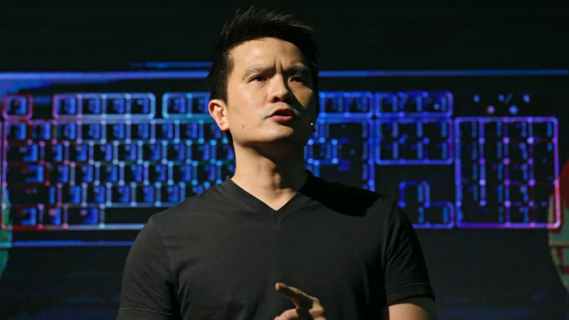 Tan Min Liang, the co-founder, CEO and executive director of Razer, at a press conference on the proposed listing of Razer at JW Marriott Hotel Hong Kong in Admiralty.