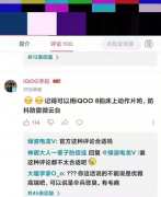 iQOO 官号发表低俗言论