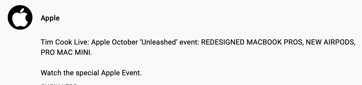 又被骗钱,假冒 YouTube“苹果发布会”直播视频吸引 3 万名用户观看