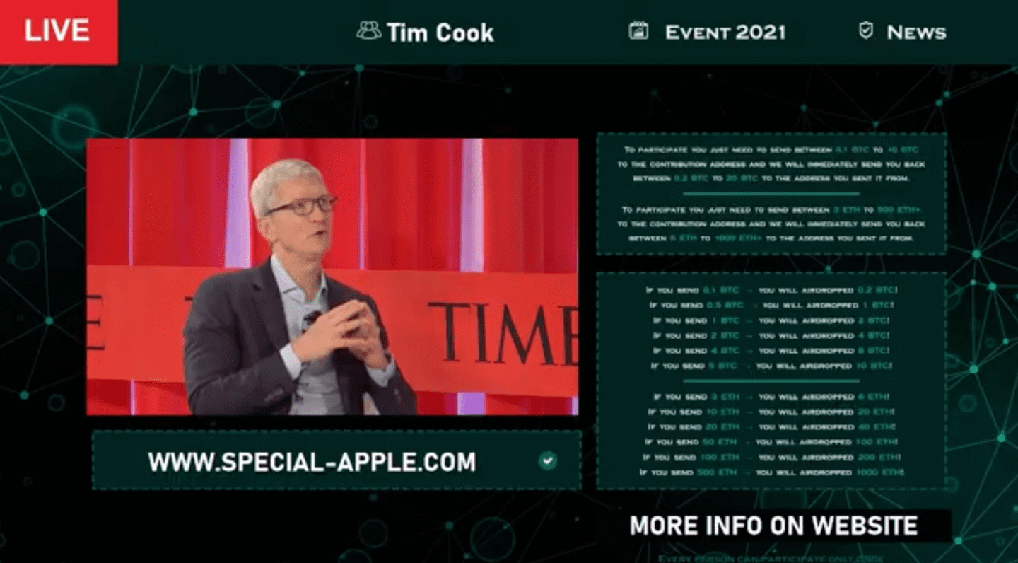 又被骗钱,假冒 YouTube“苹果发布会”直播视频吸引 3 万名用户观看