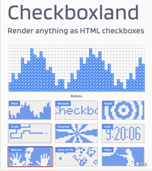 前端小哥玩 HTML 复选框上瘾:能画 logo 做视频,还开源成 JS 库