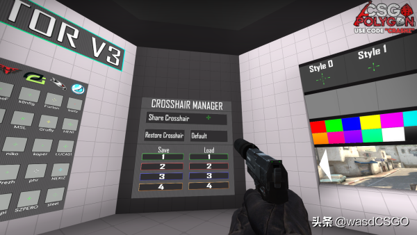 csgo切换左右手指令(csgo世界公认五个准星)