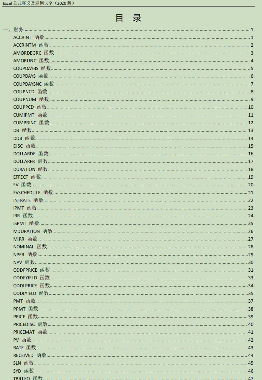 会计常用的excel函数有哪些（excel最常用的八个函数）