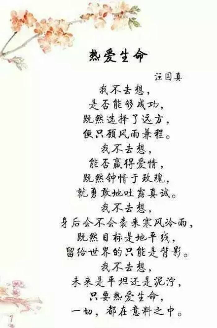 励志现代诗歌精选（现代励志唯美小诗）
