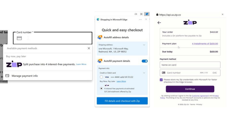 微软 Edge 浏览器将原生支持电商平台分期付款 Microsoft Edge Buy Now pay later