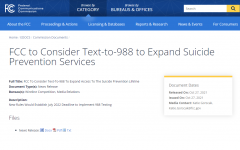美国 FCC 批准通过短信联系自杀求助热线!怎么回事？